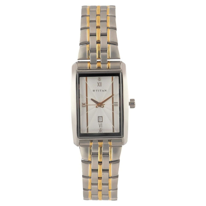 Titan Quartz Analog with Date Silver Dial Watch for Men-ND1560BM01