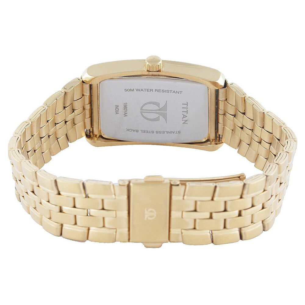 Titan Quartz Analog with Date Silver Dial Stainless Steel Strap Watch for Men-NE1560YM01