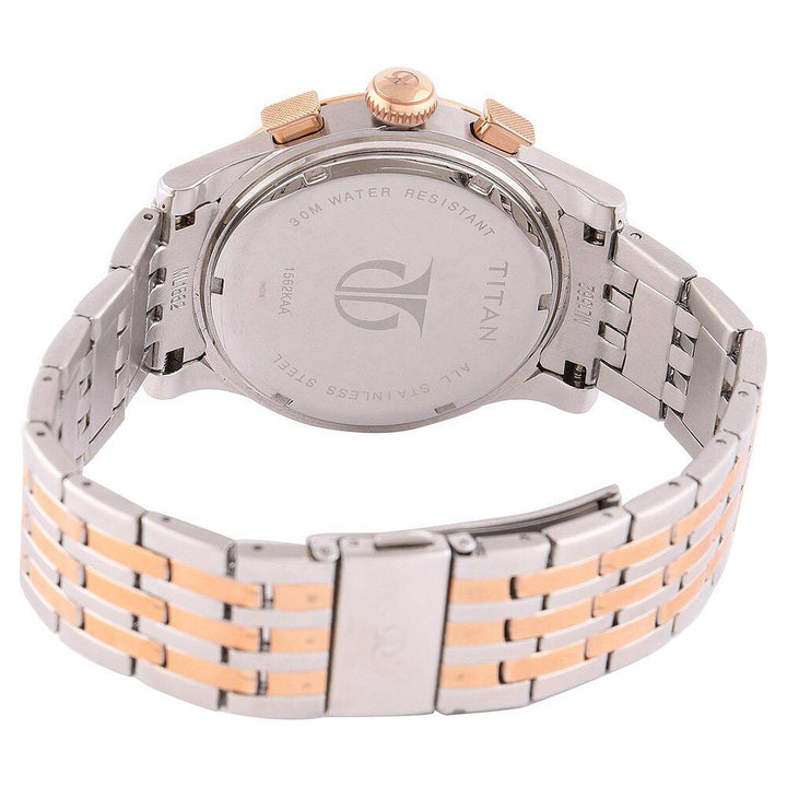 Titan Quartz Chronograph Silver Dial Watch for Men-NC1562KM01