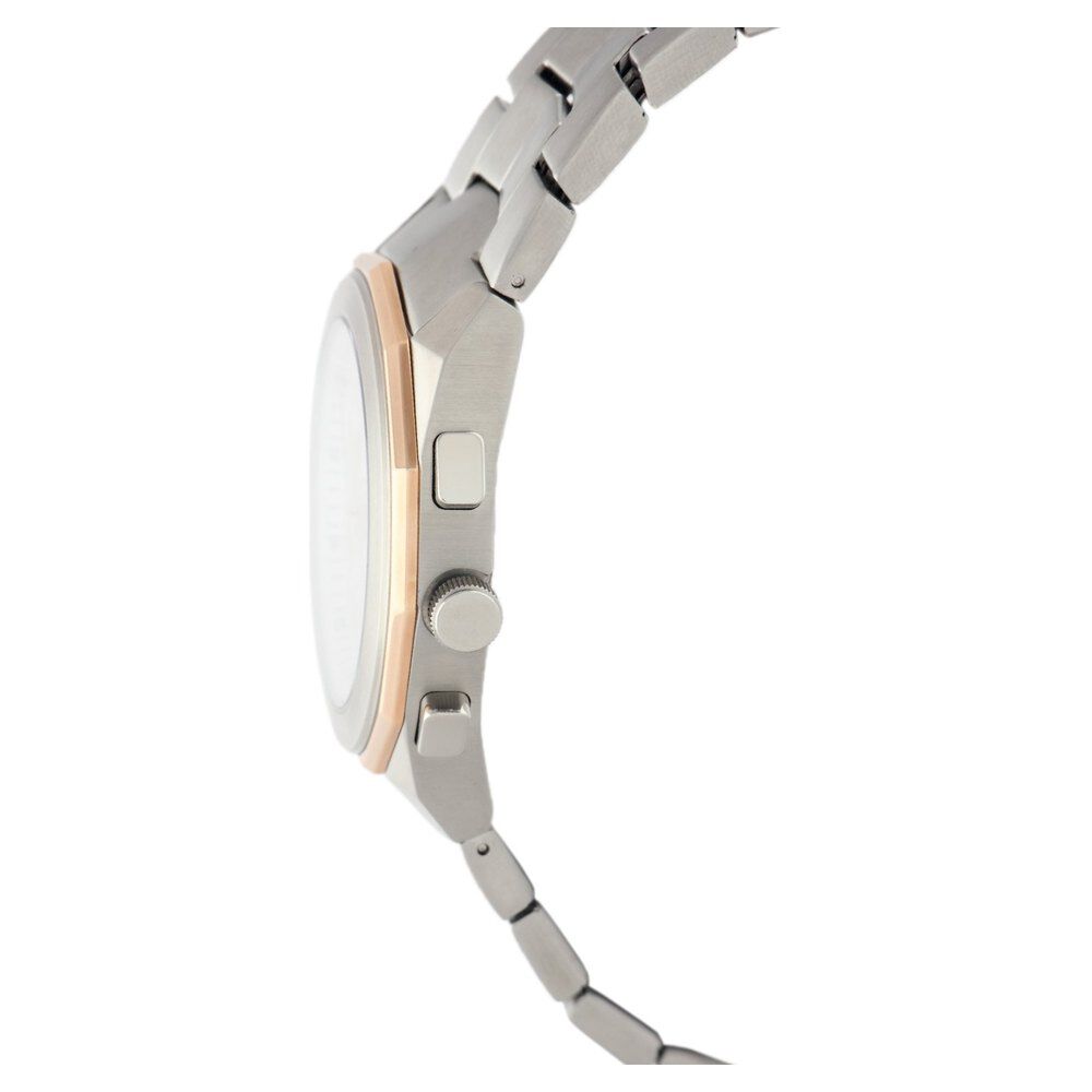 Titan Quartz Chronograph Silver Dial Stainless Steel Strap Watch for Men-NE1563KM03