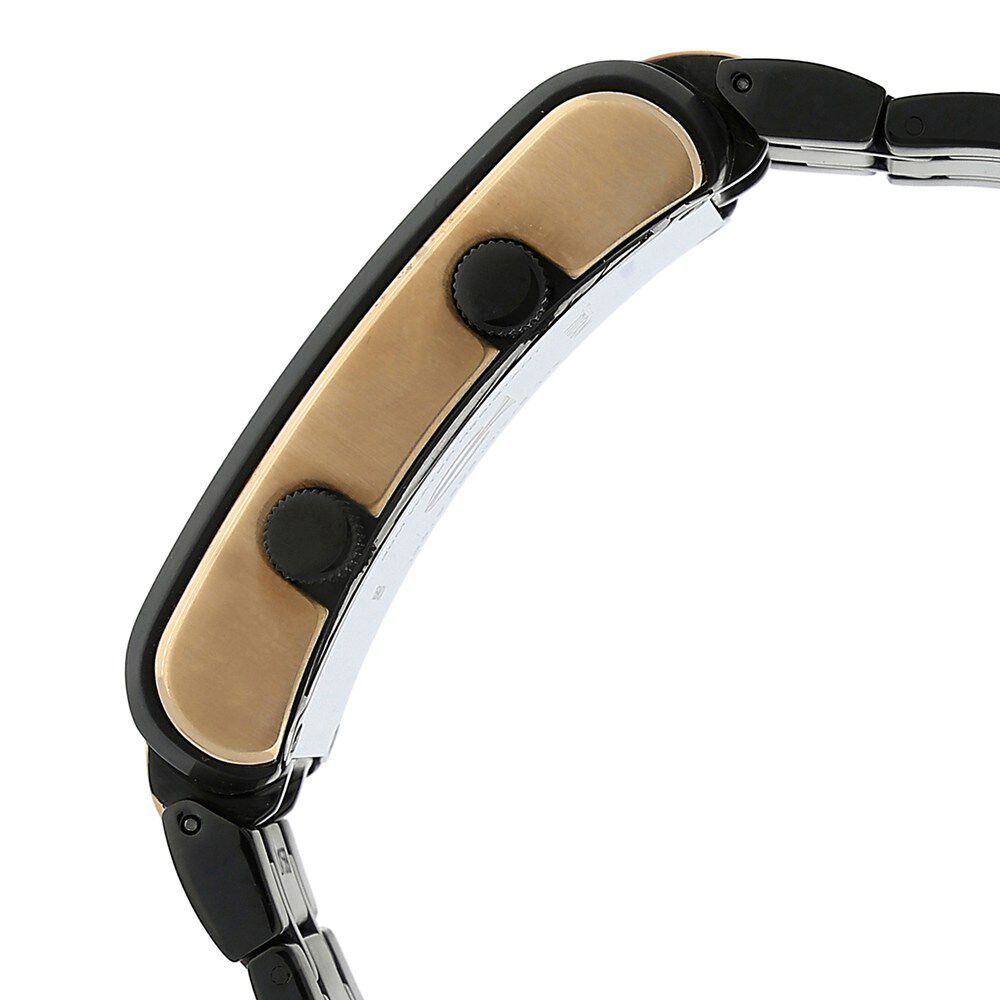 Titan Dual Time Black Dial Stainless Steel Strap watch for Men-NC1569KM01