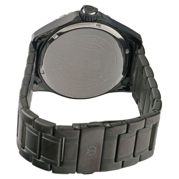 Titan Quartz Analog Solar Black Dial Stainless Steel Strap Watch for Men-NE1572KM02