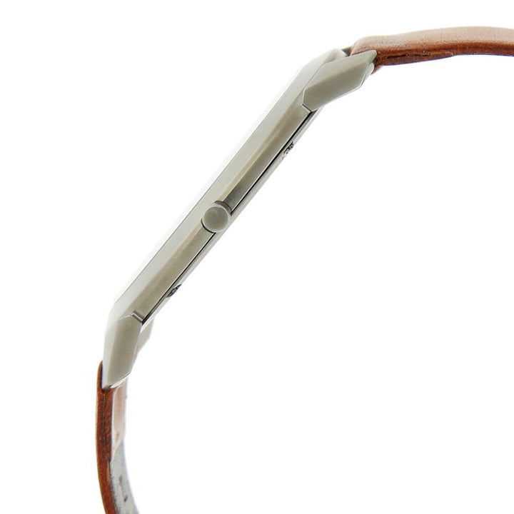 Titan Quartz Analog Black Dial Leather Strap Watch for Men-NS1576TL01