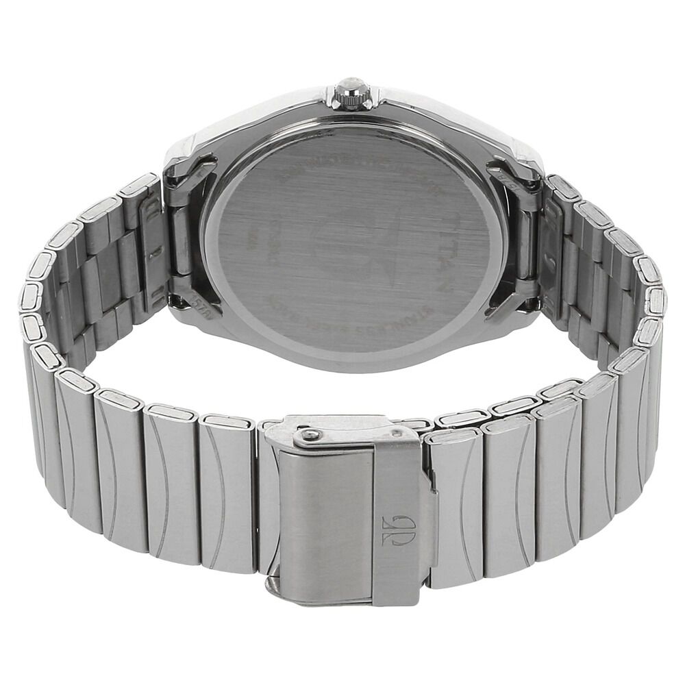 Titan Quartz Analog with Day and Date Black Dial Stainless Steel Strap Watch for Men NS1578SM04