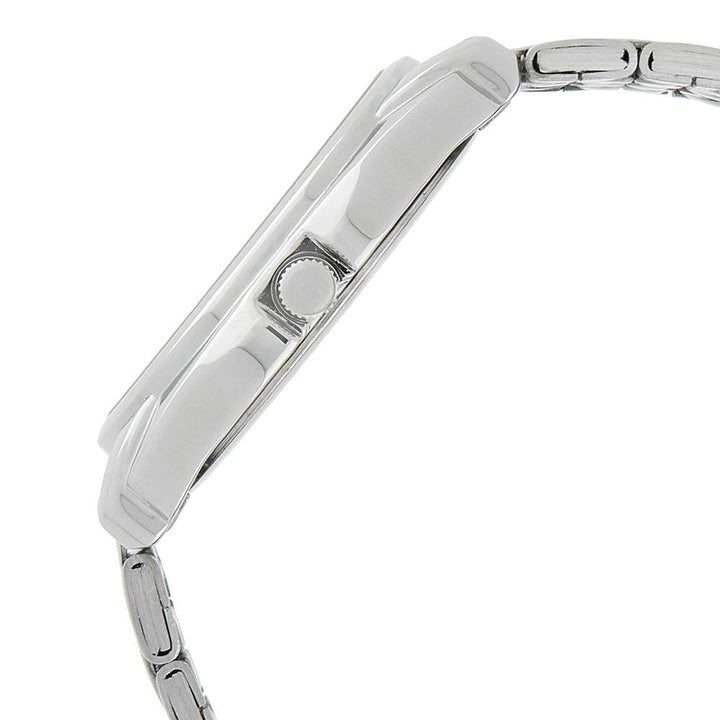 Titan Quartz Analog White Dial Stainless Steel Strap Watch for Men-NM1578SM05