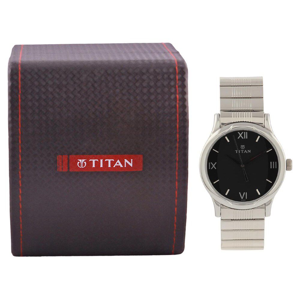 Titan Quartz Analog Black Dial Watch for Men-NE1580SM02
