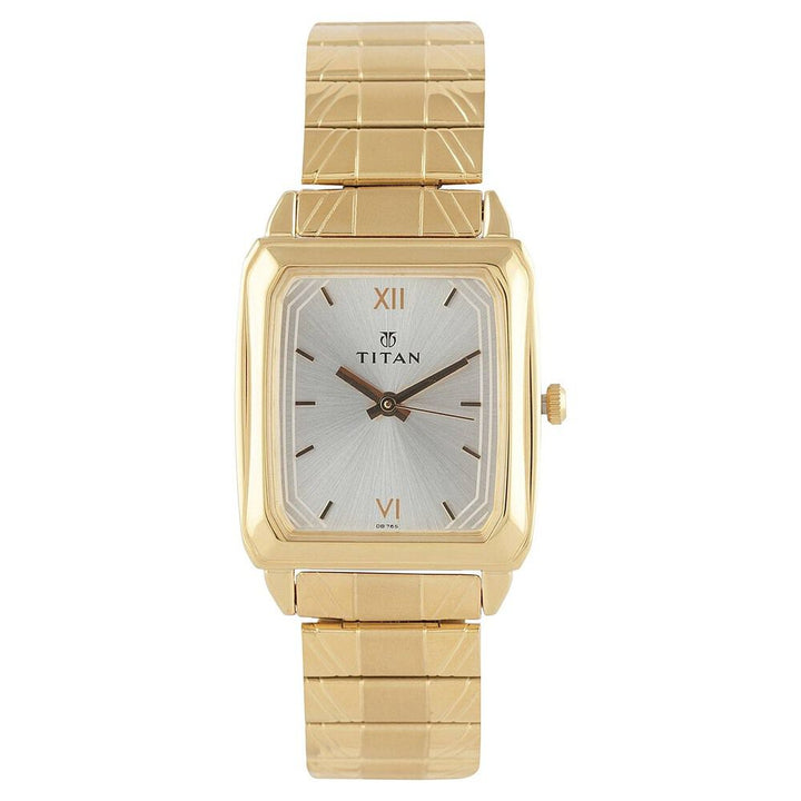 Titan Quartz Analog Silver Dial Watch for Men-NE1581YM01C