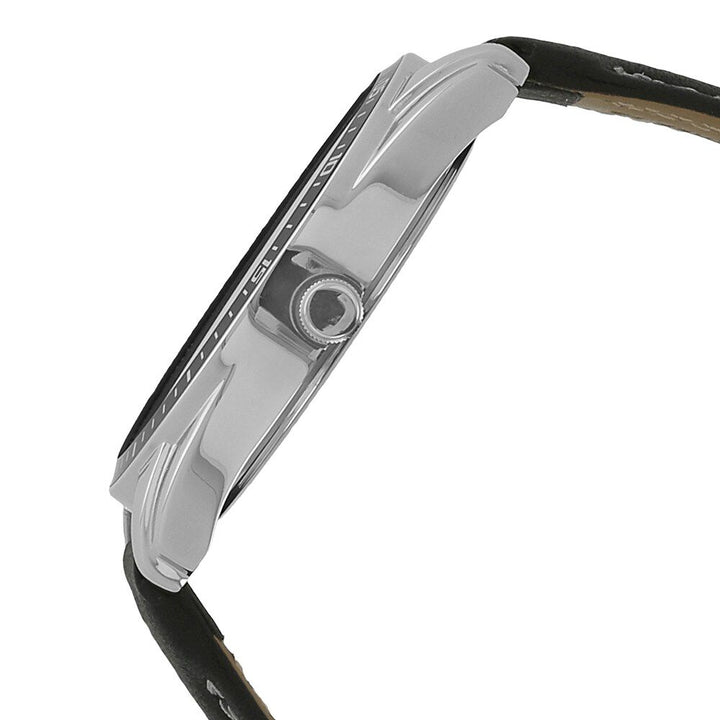 Titan Quartz Analog Silver Dial Leather Strap Watch for Men-NJ1582KL01