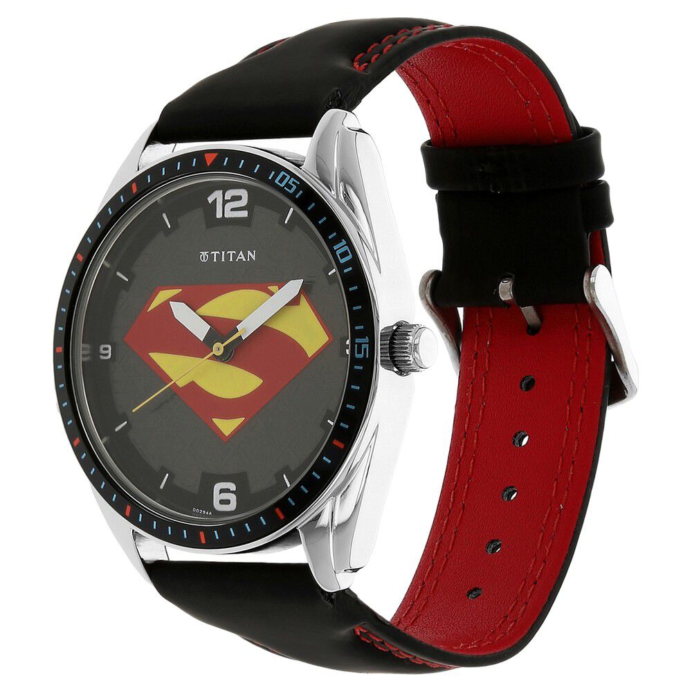 Titan Anthracite Dial Analog Leather Strap watch for Men-1582KL04