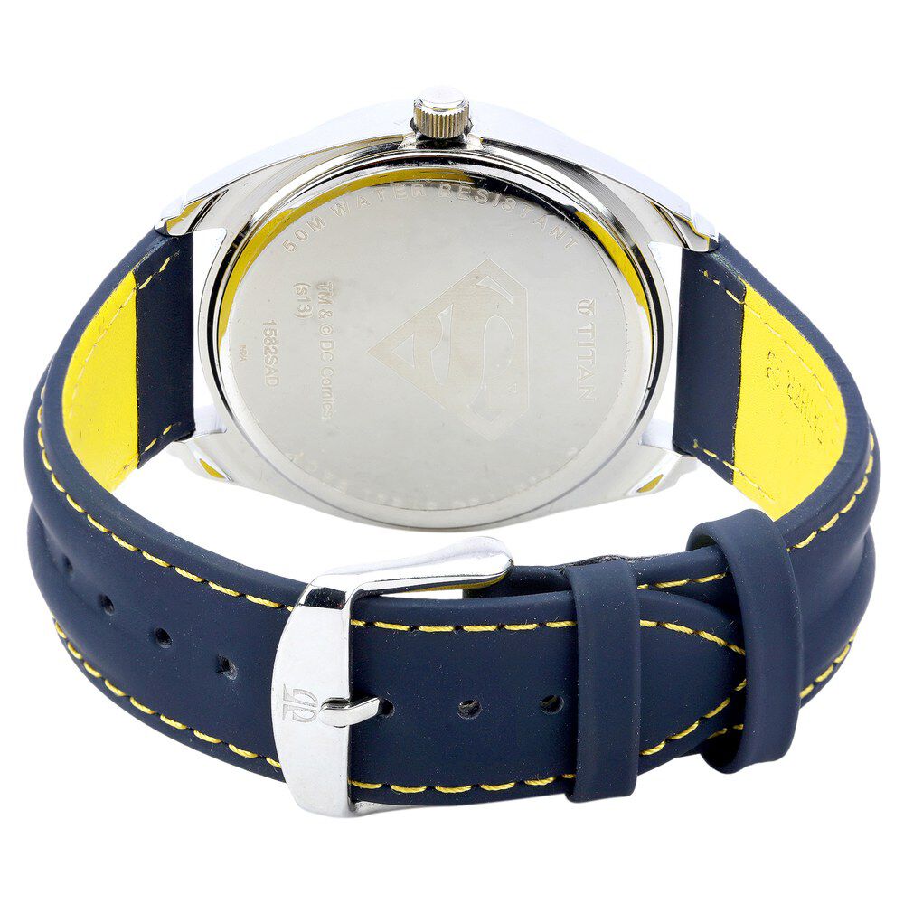 Titan Quartz Analog Silver Dial Watch for Men-1582KL06