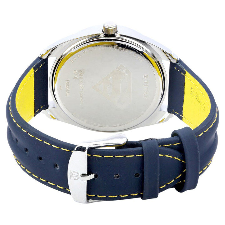 Titan Quartz Analog Silver Dial Watch for Men-1582KL06