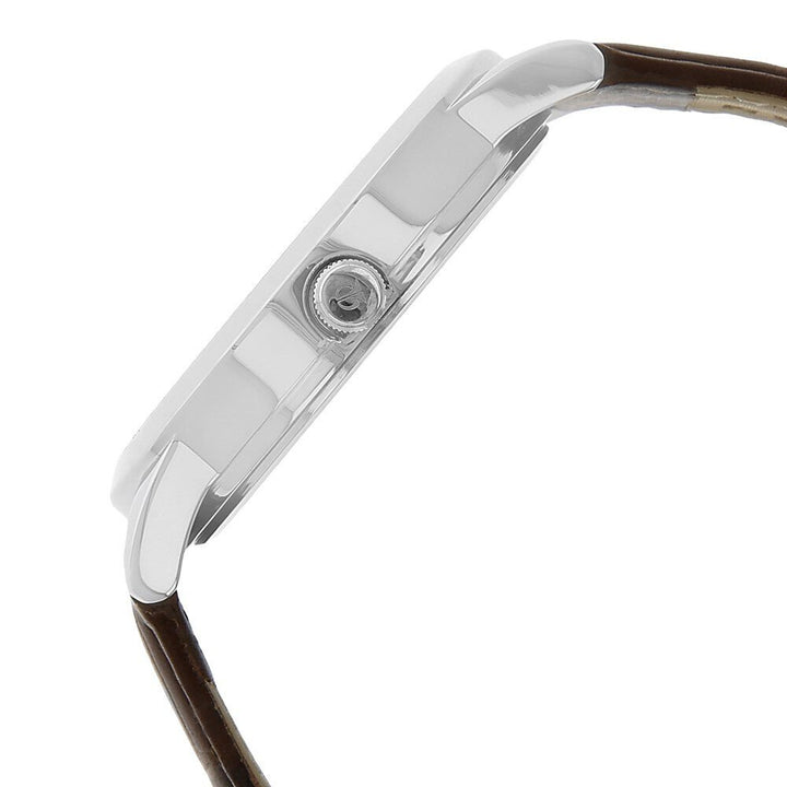 Titan Classic Silver Dial Analog with Date Leather Strap watch for Men - The Watch Factory ®