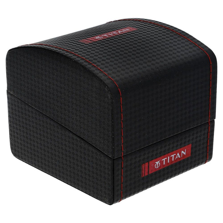 Titan Quartz Analog with Day and Date Black Dial Stainless Steel Strap Watch for Men-NJ1585BM02