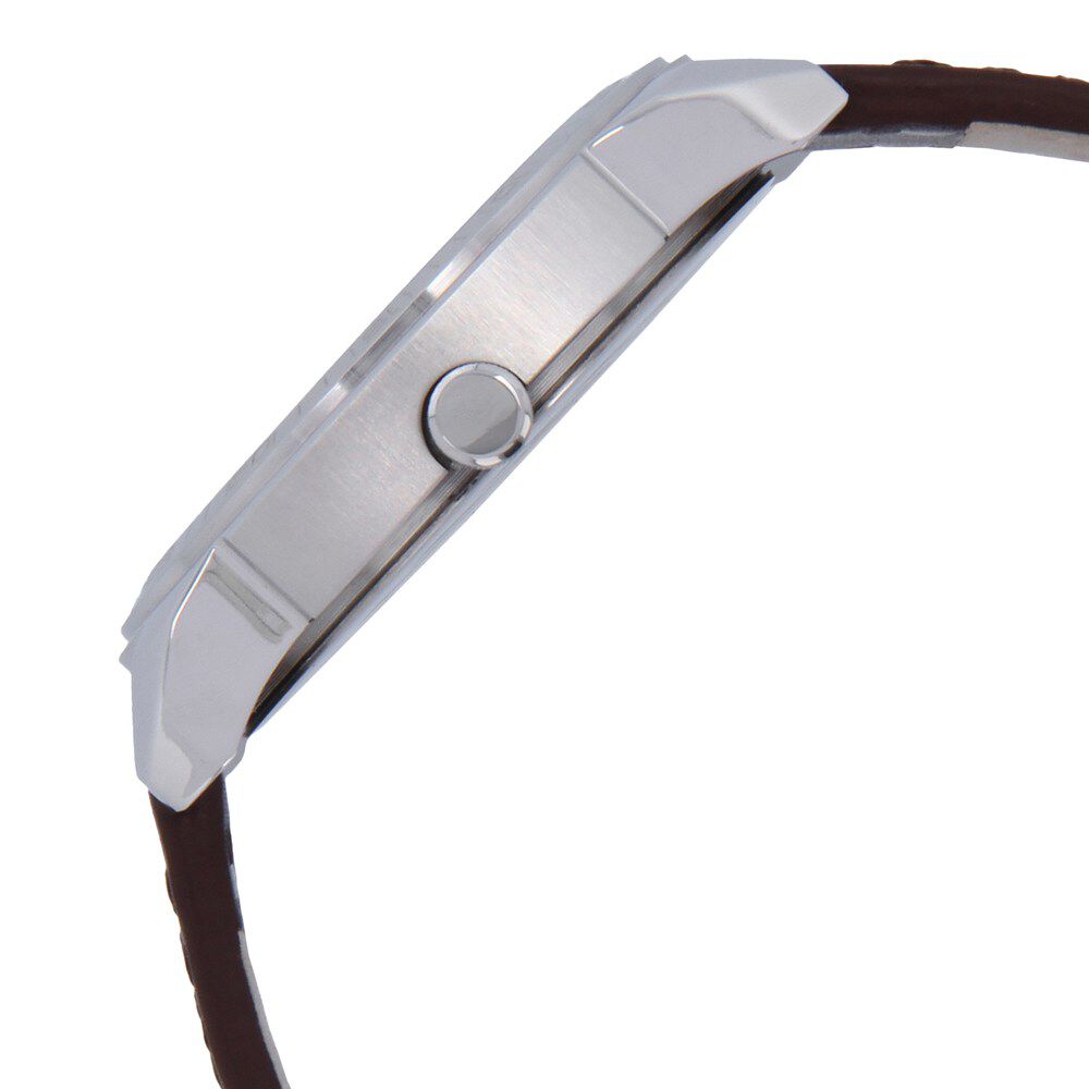 Titan Quartz Multifunction Champagne Dial Leather Strap Watch for Men-NK1585SL05