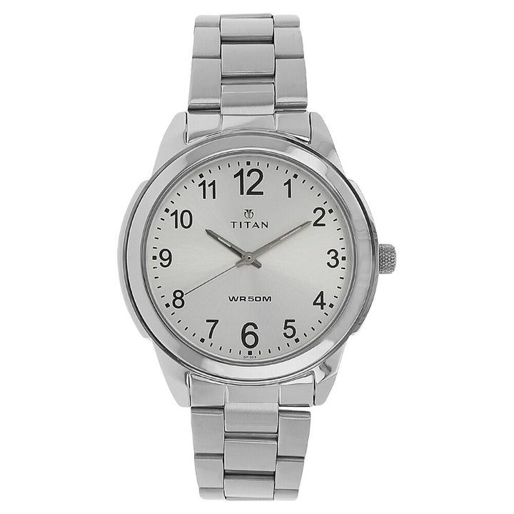 Titan Analog White Dial Quartz Metal Strap watch for Men - The Watch Factory ®