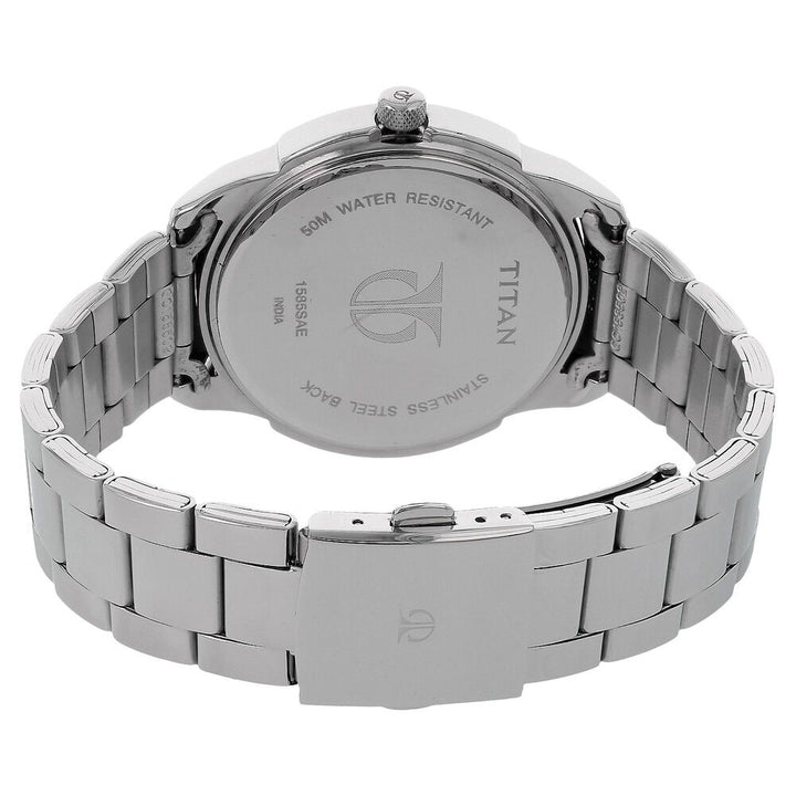 Titan Analog Blue Dial Stainless Steel Strap watch for Men NS1585SM05