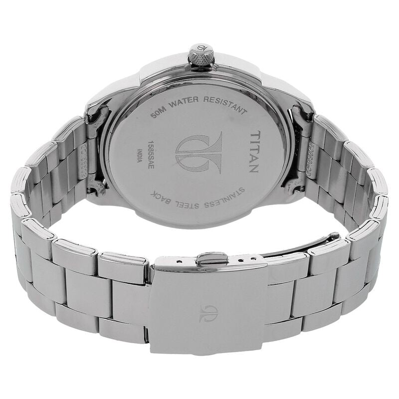 Titan Analog Blue Dial Stainless Steel Strap watch for Men NS1585SM05 / 1585SM05