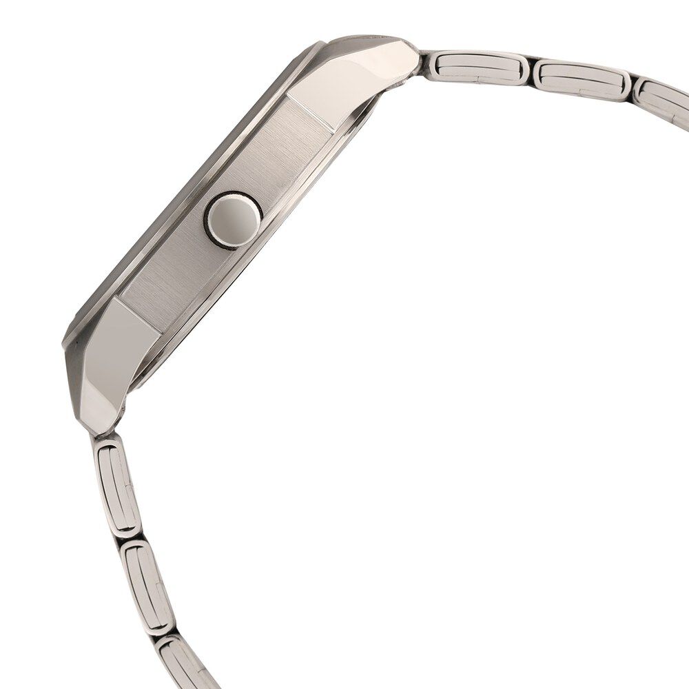 Titan Quartz Analog with Date White Dial Stainless Steel Strap Watch for Men-NN1585SM06