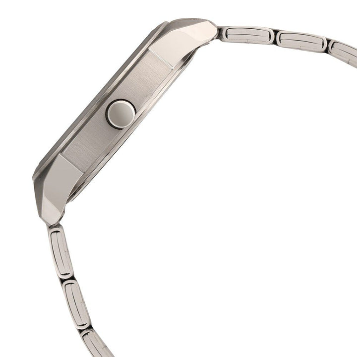 Titan Quartz Analog with Date White Dial Stainless Steel Strap Watch for Men-NN1585SM06