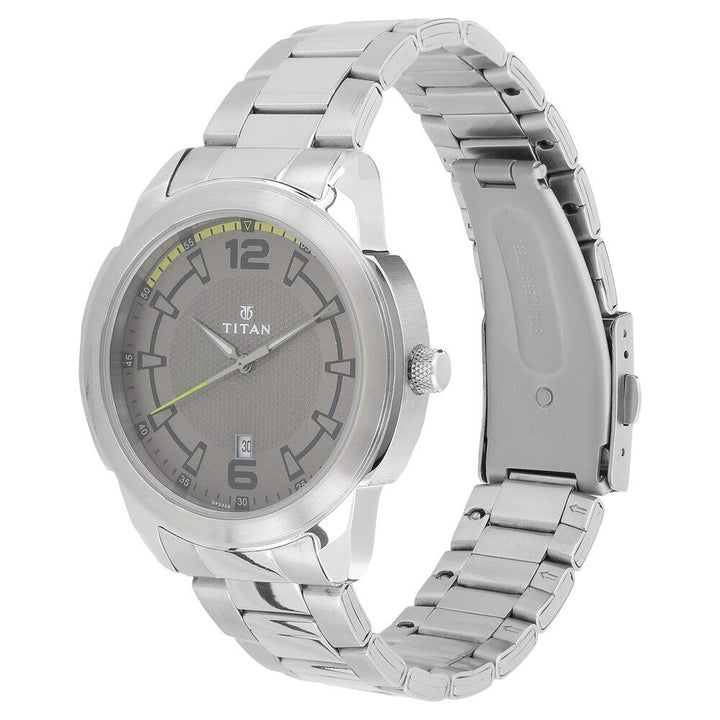 Titan Quartz Analog Anthracite Dial Watch for Men-1585SM07