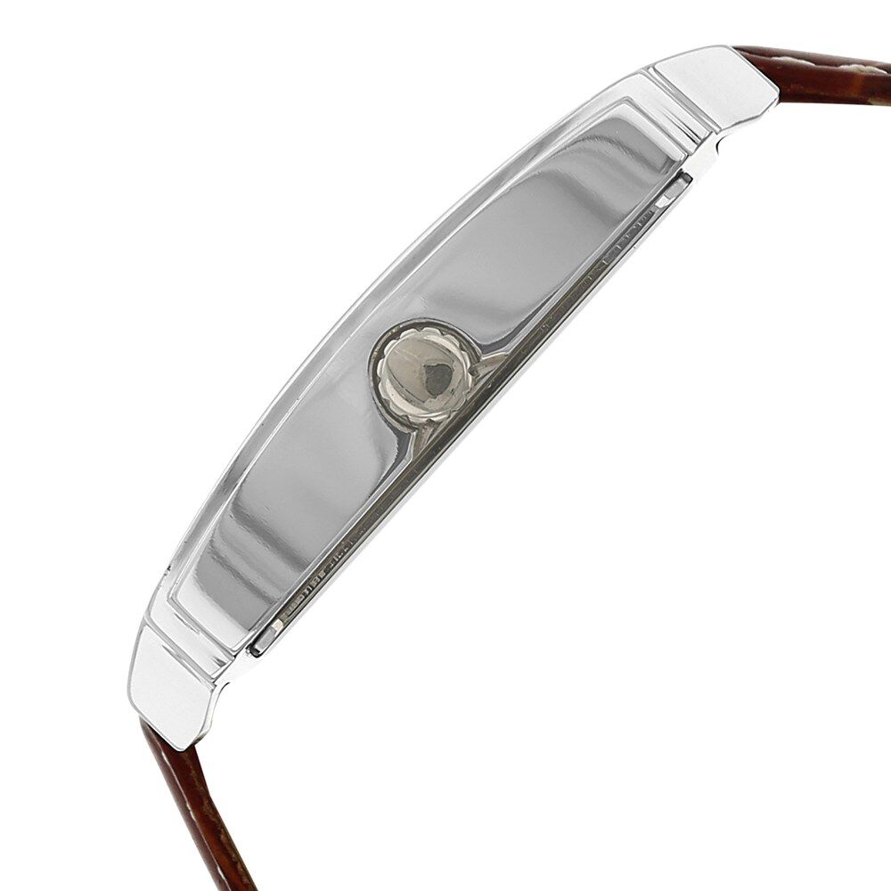 Titan Quartz Analog Silver Dial Leather Strap Watch for Men-NK1586SL01