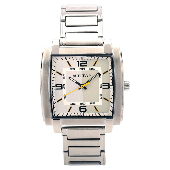 Titan Silver Dial Analog Stainless Steel Strap watch forMen-NF1586SM01C