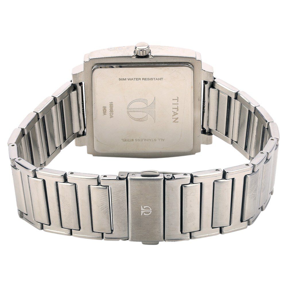 Titan Silver Dial Analog Stainless Steel Strap watch forMen-NF1586SM01C