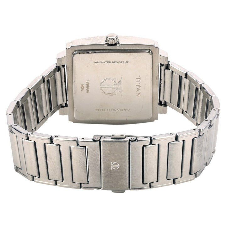 Titan Silver Dial Analog Stainless Steel Strap watch forMen-NF1586SM01C
