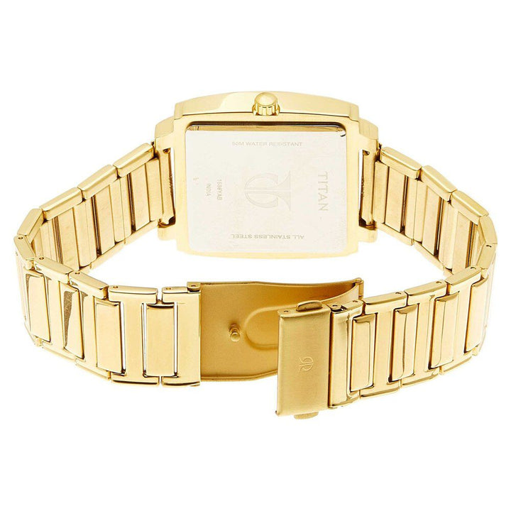 Titan Men Analog with Day and Date Black Dial stainless Steel Strap watch for Men-NF1586YM02