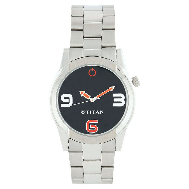 Titan Quartz Analog Black Dial Watch for Men-NE1588SM03