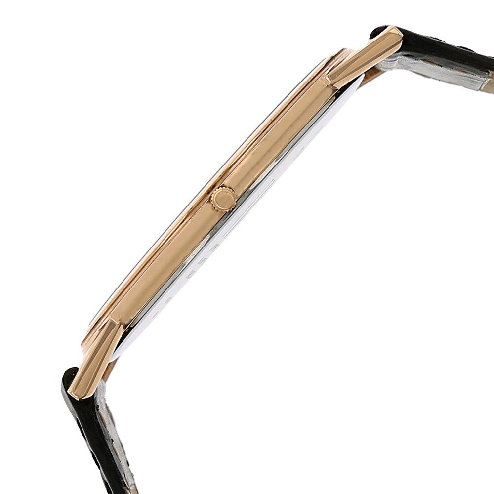 Titan Edge Slim Leather Strap White Dial Analog Watch for Men NS1595WL01