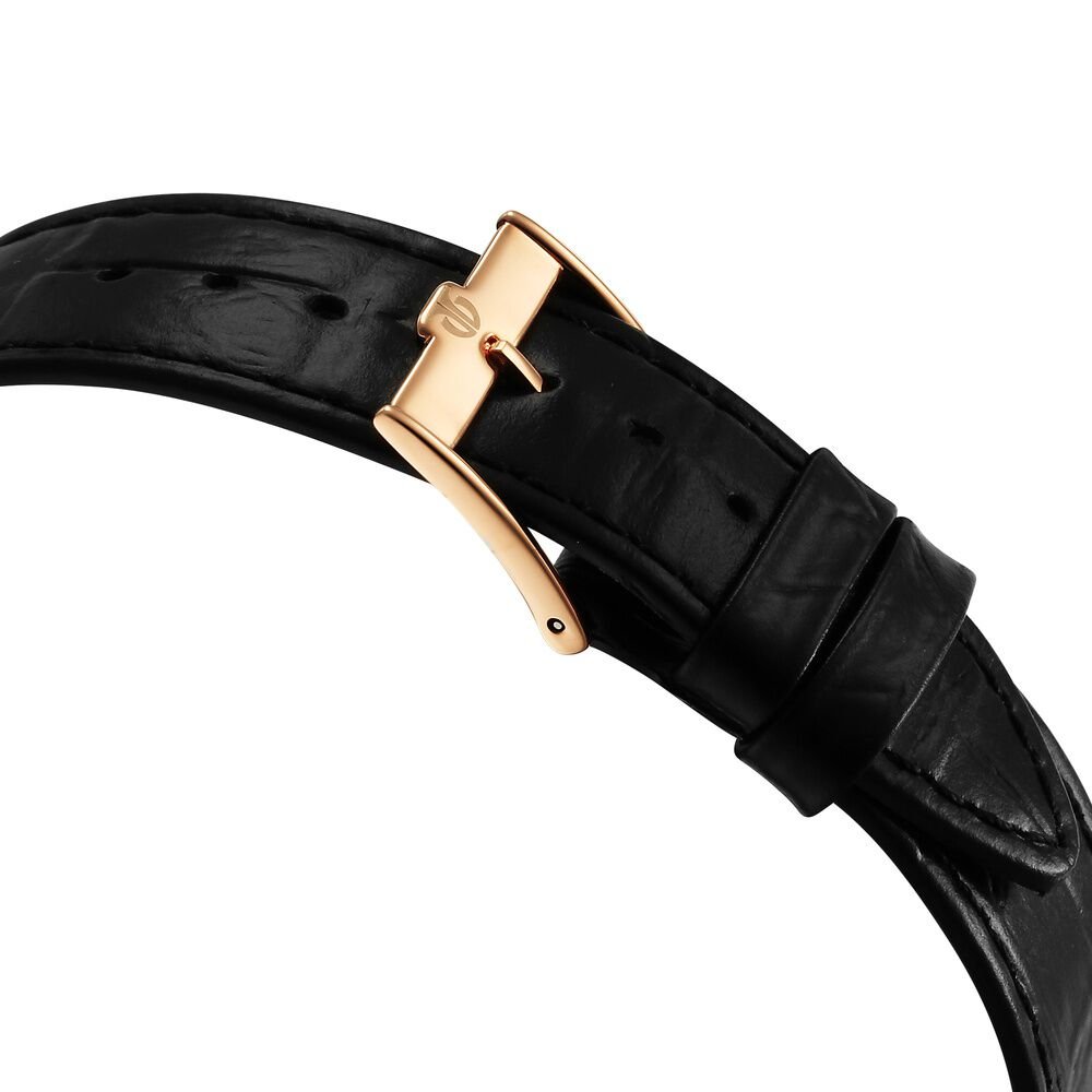 Titan Edge Quartz Analog White Dial Black Leather Strap Watch For Men - The Watch Factory ®