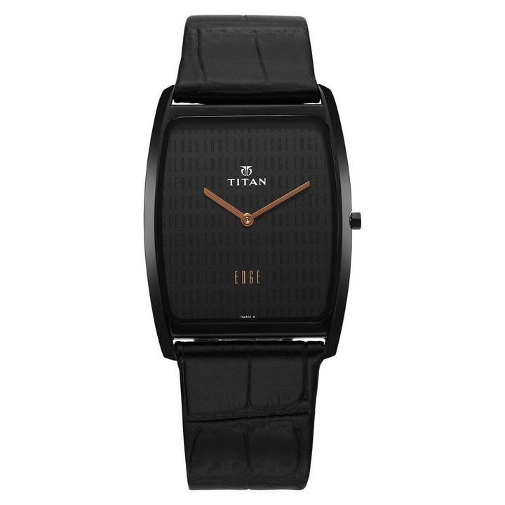 Titan Edge Black Dial Analog Leather Strap watch for Men - The Watch Factory ®