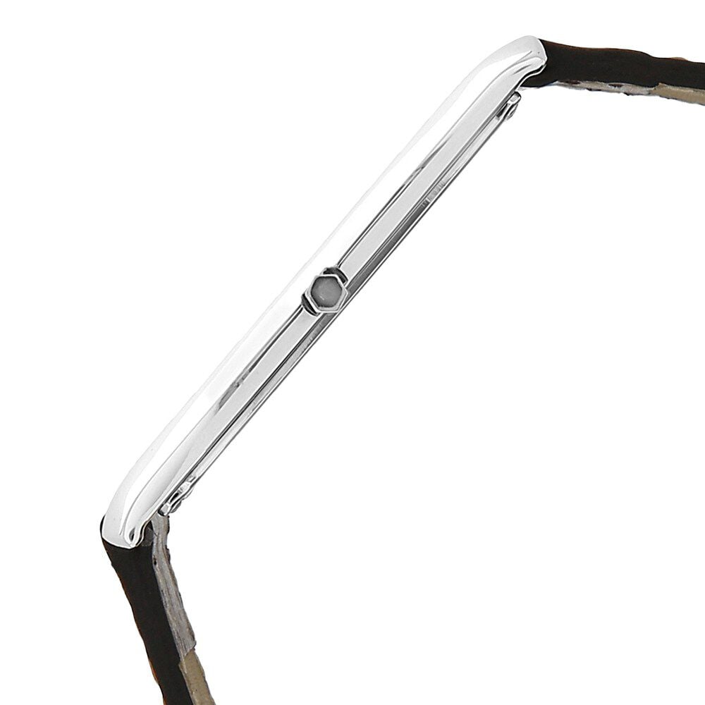 Titan Quartz Analog White Dial Leather Strap Watch for Men-NL1596SL01