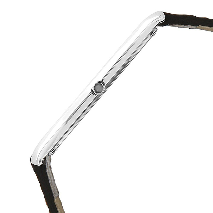 Titan Quartz Analog White Dial Leather Strap Watch for Men-NL1596SL01