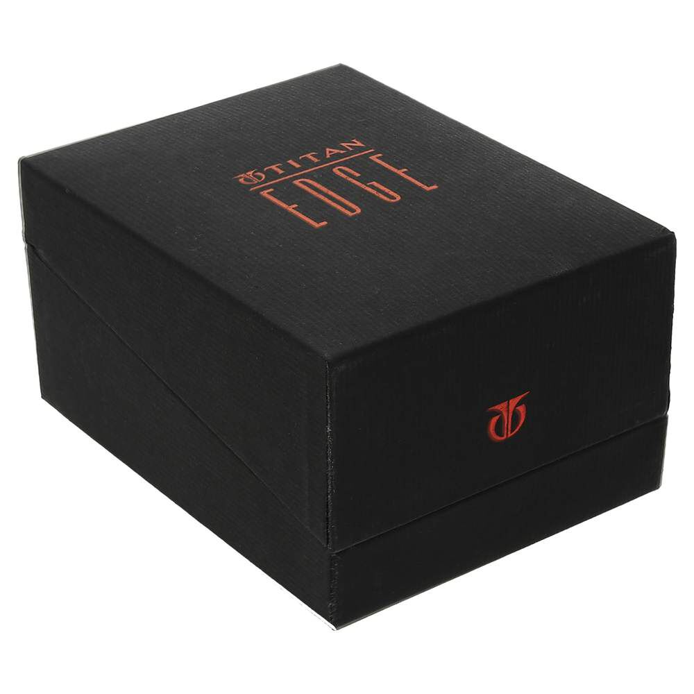 Titan Quartz Analog Grey Dial Leather Strap Watch for Men-NH1598SL02