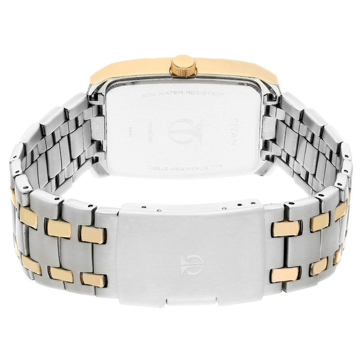 Titan Quartz Analog Silver Dial Stainless Steel Strap Watch for Men-NF1600KM01
