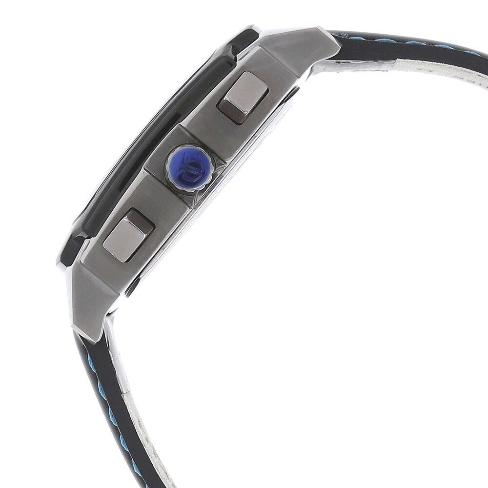 Titan Quartz Chronograph Black Dial Leather Strap Watch for Men-NE1609KL01