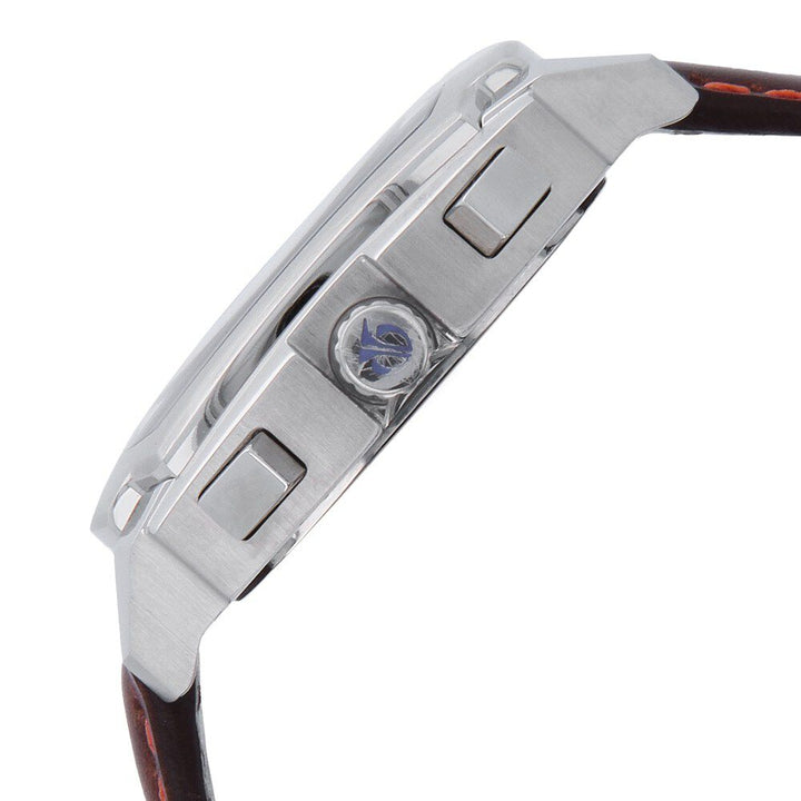 Titan Quartz Chronograph Silver Dial Leather Strap Watch for Men-NE1609SL01