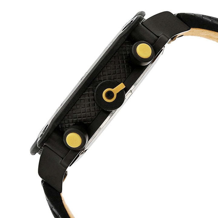 Titan Squadron Black Dial Chronograph Leather Strap watch for Men 1611NL01