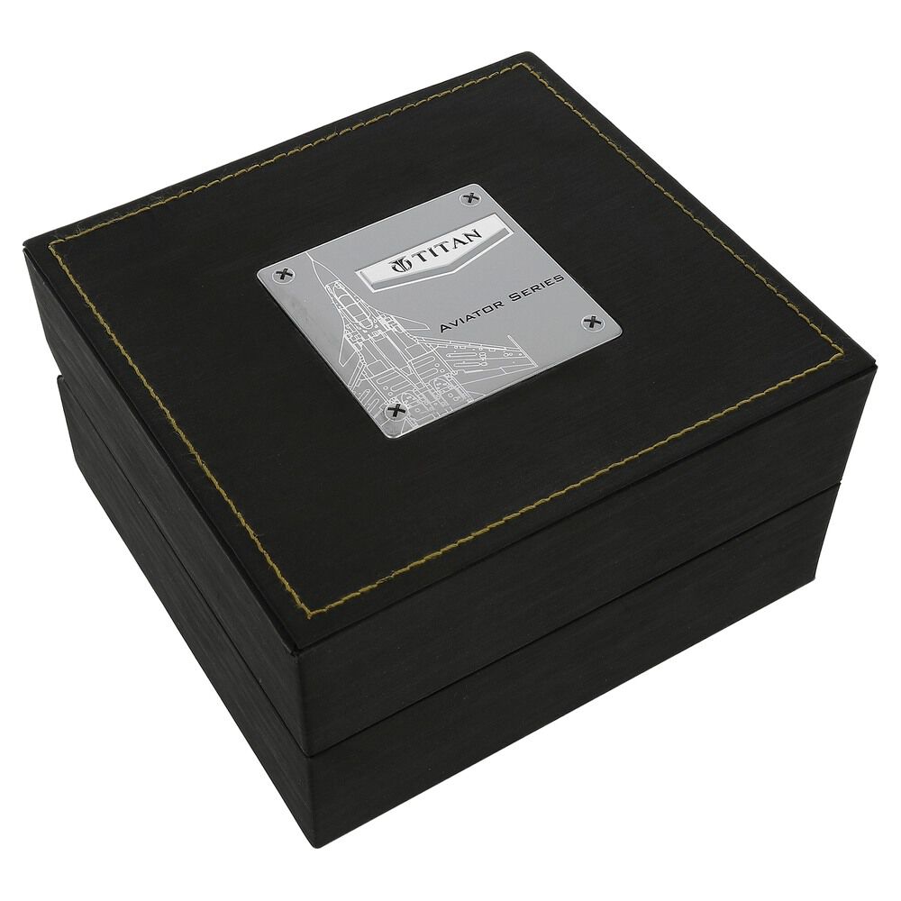 Titan Quartz Chronograph Yellow Dial Plastic Strap Watch for Men-1611NP01