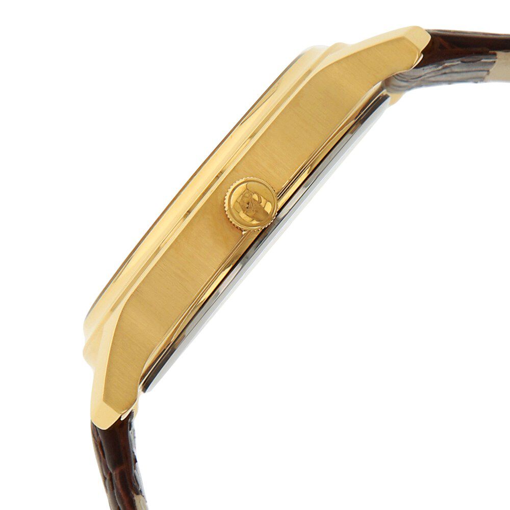 Titan Quartz Multifunction Champagne Dial Leather Strap Watch for Men-NF1618YL01