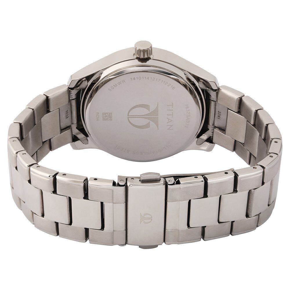 Titan Quartz Multifunction Blue Dial Stainless Steel Strap Watch for Men-NL1632SM03