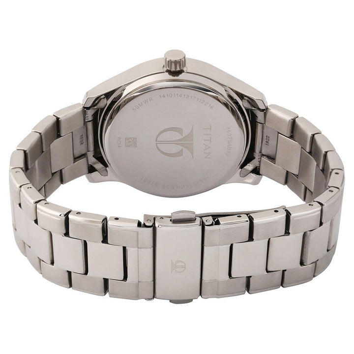 Titan Quartz Multifunction Blue Dial Stainless Steel Strap Watch for Men-NL1632SM03