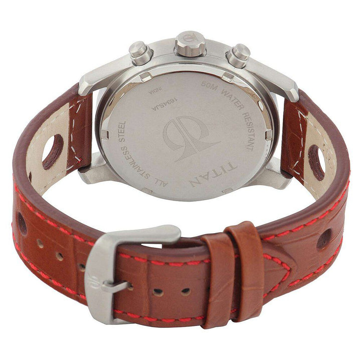 Titan Quartz Chronograph Silver Dial Watch for Men-1634SL04