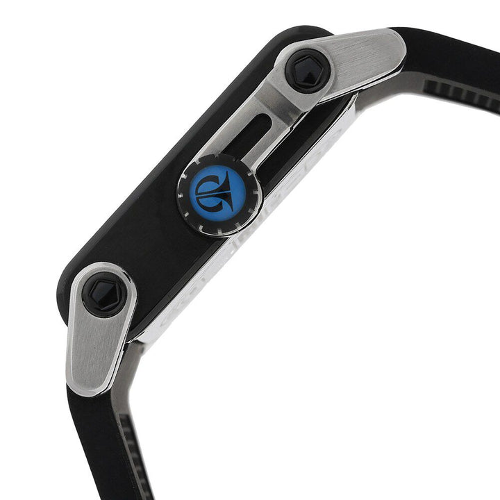 Titan Quartz Multifunction Black Dial Silicone Strap Watch for Men-NH1635KP01