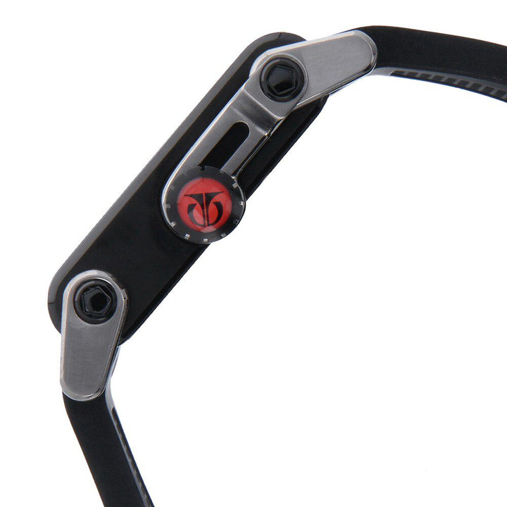 Titan Quartz Multifunction Black Dial Silicone Strap Watch for Men-NH1635KP02