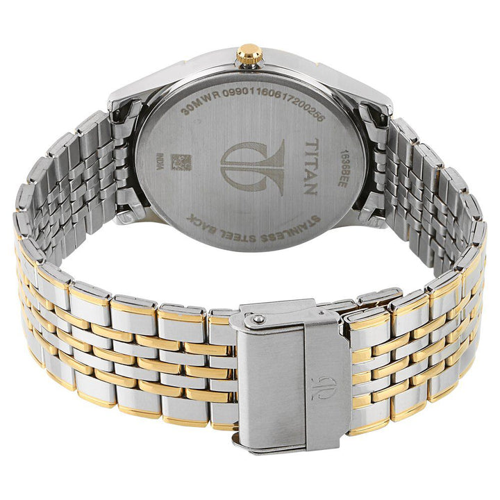 Titan Analog with Day and Date Off White Dial Stainless Steel Strap watch for Men - The Watch Factory ®