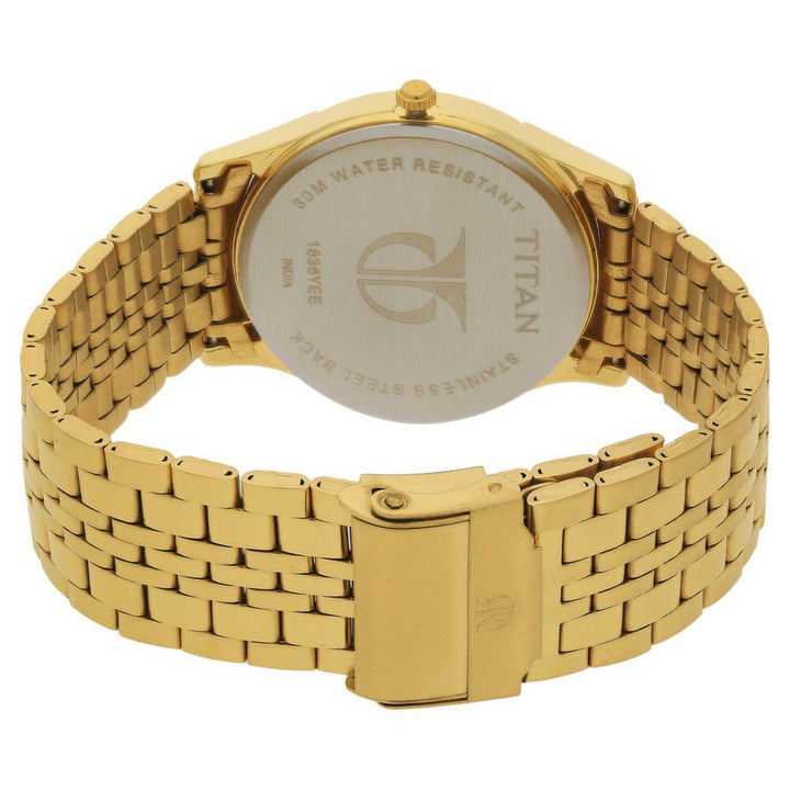 Titan Quartz Analog with Day and Date Silver Dial Stainless Steel Strap Watch for Men - The Watch Factory ®