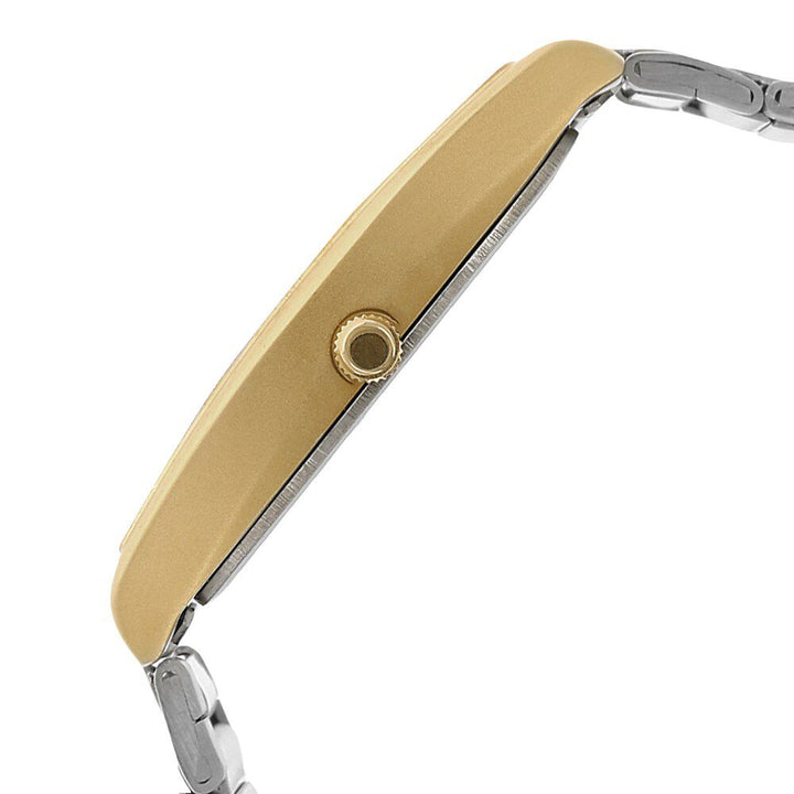 Titan Quartz Analog with Day and Date Champagne Dial Stainless Steel Strap Watch for Men-NH1640BM01